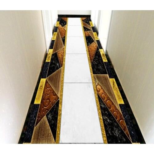 Marble tile geometric parquet floor 3D PVC Floor Sticker Printing Waterproof Wallpaper Mural Decorations