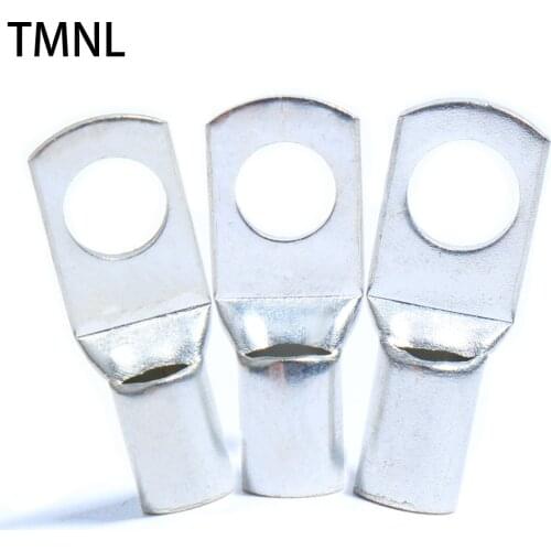 SC25-6 25-8 25-10 25-12 Copper Cable Lug Bolt Hole Tinned Cable lugs Battery Terminals nose Wire Connector Ring Crimp Welding