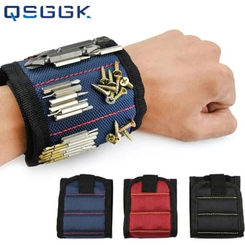 New Powerful Magnetic Wristband Tools Bag For Drill Bit Screw Nail Nut Bolt Organizer Storage Prevent The loss of Small Parts