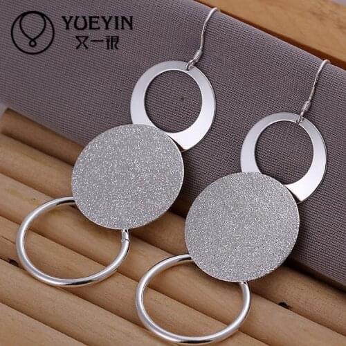 New supplies dangle earrings silver plated long earring fashion high quality drop earrings for gift E012