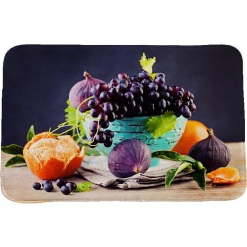 Fruit & Vegetables Creative 3D Printing Carpets and Rugs for Bedroom Living Room Carpet Kitchen Bathroom Anti-Slip Floor Mats