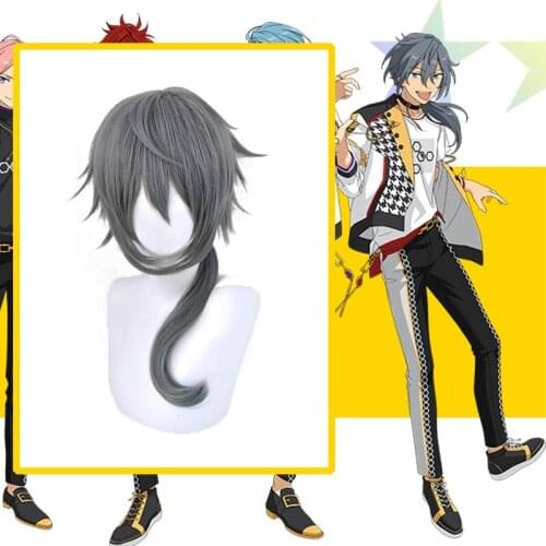 Game Ensemble Stars Cosplay Wigs Shiina Niki Cosplay Wig Crazy B Heat Resistant Synthetic Gray Wig Hair Cosplay Accessory New