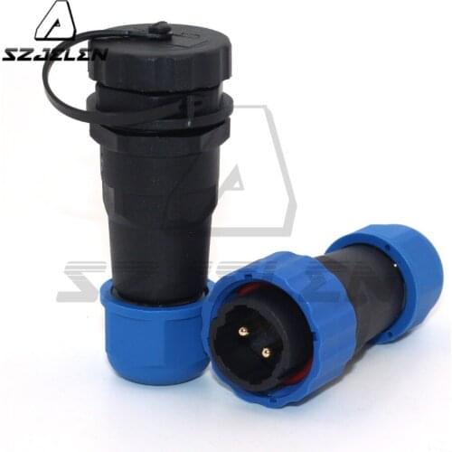 SD20 Straight waterproof connector 2/3/4/5/6/7/9/10/12/14Pin IP68 Industrial cable connector Male plug and Femal socket