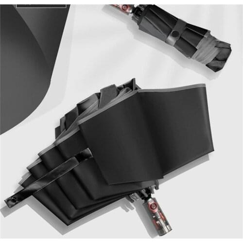 Windproof Reverse Fold Automatic Rain Umbrella For Men Women 10 Ribs Reflective Stripe Portable Female Umbrella Male Paraguas