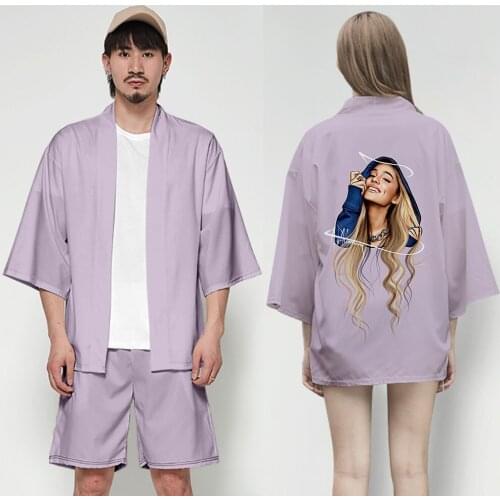 Japanese Kimono Cardigan Men Male Samurai Costume Clothing Kimono Jacket Mens Kimono Shirt Blouse Obi Clothes