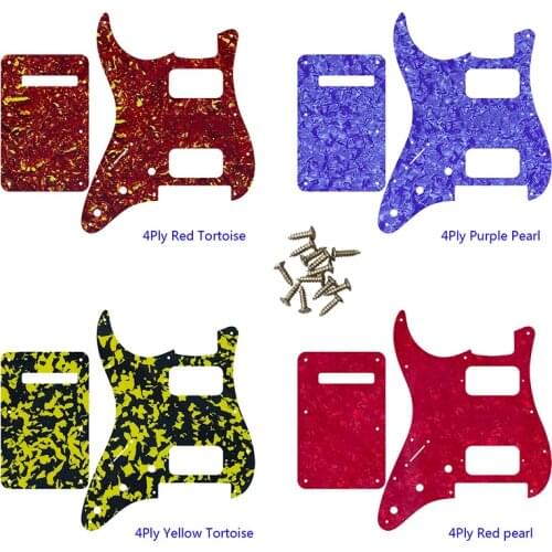 Guitar Pickguard-For Left Hand US 11 Screw Holes Strat With Floyd Rose Tremolo Bridge Single HH Scratch Plate & Back Plate