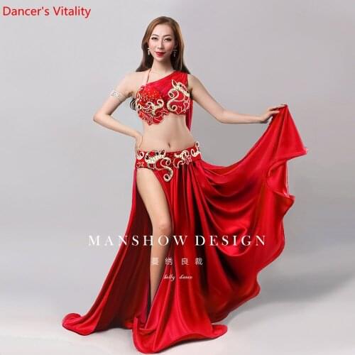 Women Belly Dance Wear Oriental Dance Clothes Upscale Customized Autumn And Winter Conservative Fancy Yarn Sets