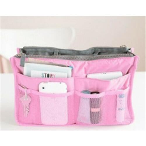 Women Foldable Organizer Handbag Travel Bag Large Capacity Insert Liner Purse Organiser Pouch Lady Bag