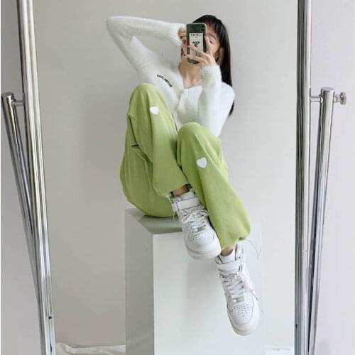 2021 Spring Summer New Pants Female Students Korean Harajuku Loose Casual Plus Fashion Streetwear Women Goth Sweatpants Trousers