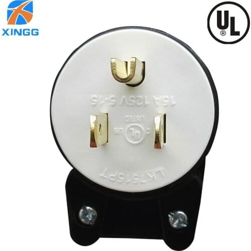 15A AC Power Electrical Industrial Male Locking Plug Connector Straight Blade Female Adaptor Extension Cord UL Listed
