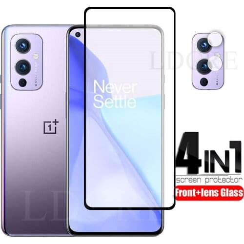 2PCS For OnePlus 9 Glass Screen Glass Protector For OnePlus 9R Full Tempered HD Glass Film For OnePlus 9E Camera Glass lens