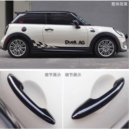 2 Pcs Gloss Black Car Door Handle Cover For BMW MINI Cooper S JCW 2014 on F56 F57 Car Handle Covers Accessories