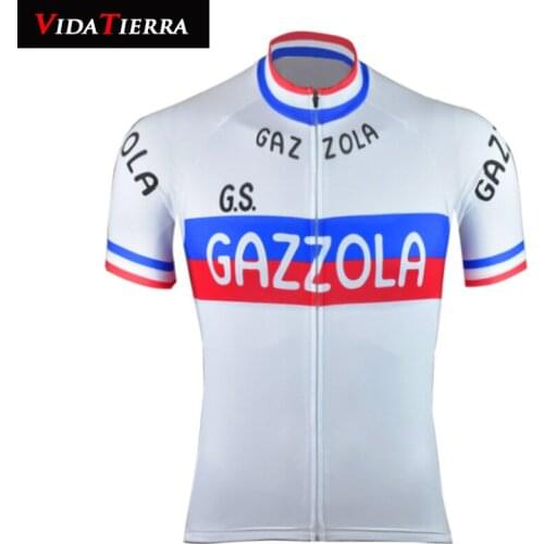 2019 cycling jersey white Maillot ciclismo Retro pro team racing Anti-sweat Summer VIDATIERRA classic Vintage downhill jersey