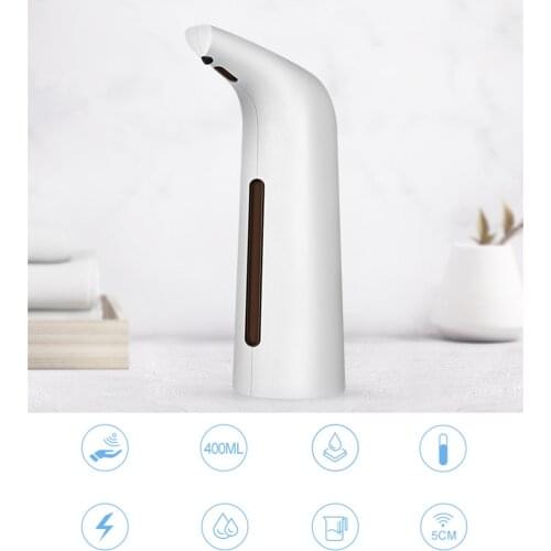 400ML Automatic Foam Liquid Soap Dispenser Hand Sanitizer Touchless ABS Waterproof Visible Window Bathroom High Capacity