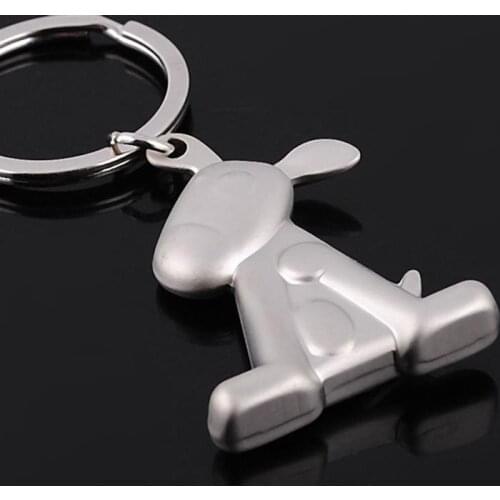 FREE shipping by FEDEX 100pcs/lot 2014 Wholesale Zinc Alloy Pompom Purin Dog Keyring Metal Dog Keychain for Promotion