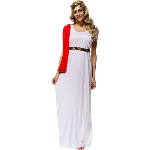 FREE PP Girls Athena Roman Greek Goddess Toga Grecian Fancy Dress Costume Outfit