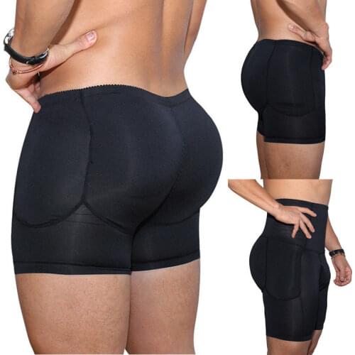 Hip Enhancer Booty Padded Boxers Mens Underwear Body Shaper Seamless Butt Lifter Bodyshorts Shapewear