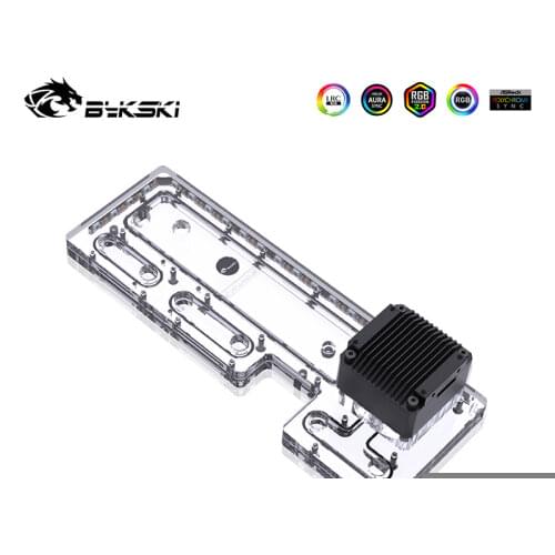 Bykski Water Tank For Phanteks PK518 600S Computer case ,Transparent Waterway Board , Water Cooling Reservoir, RGV-PHA-PK518-P