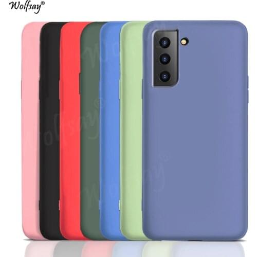 For Samsung Galaxy S21 Case For Samsung S21 Cover Liquid Silicone Soft Protector Funda Case For Samsung Galaxy S21 Plus Ultra