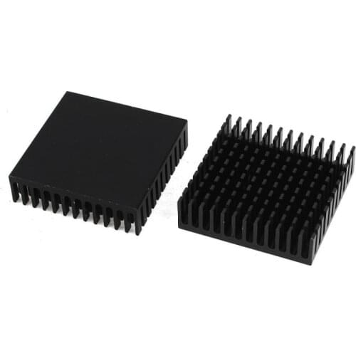 2 x Black Aluminum Radiator Heat Sink Heat Sink 40 x 40 mm x 11 mm