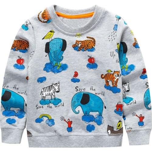 Jumping Meters Boys Sweatshirt Kids Long Sleeve 100% Cotton 2017 Brand Winter Clothes Girls T shirts Hoodies Children Clothing