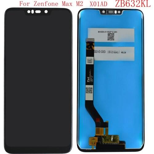 For Asus Zenfone Max M2 ZB632KL X01AD Lcd Screen Display WIth Touch Glass Digitizer Assembly Cellphone parts