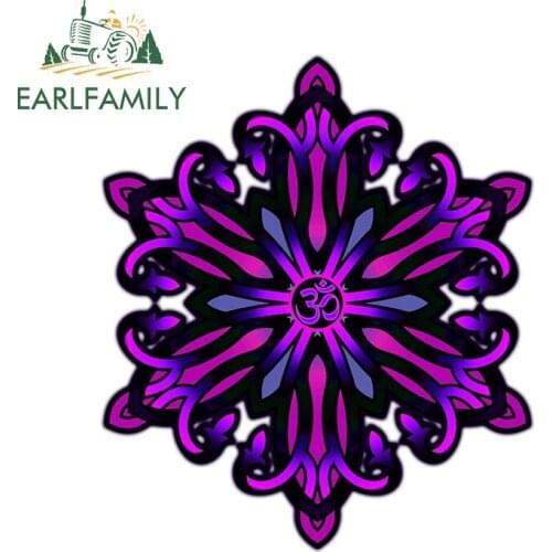 EARLFAMILY 13cm x 11.2cm for Mandala Car Stickers Vinyl Decals Scratch-Proof Waterproof Original Graphics Car Door Protector