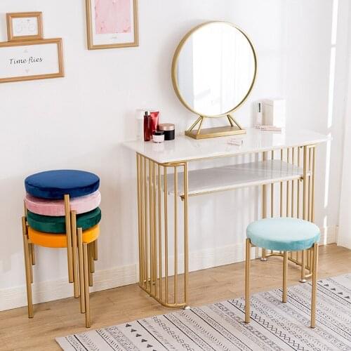 Chinafurniture Nordic round stool shoe changing stool household low stool sofa footstool fashion creative dressing stool