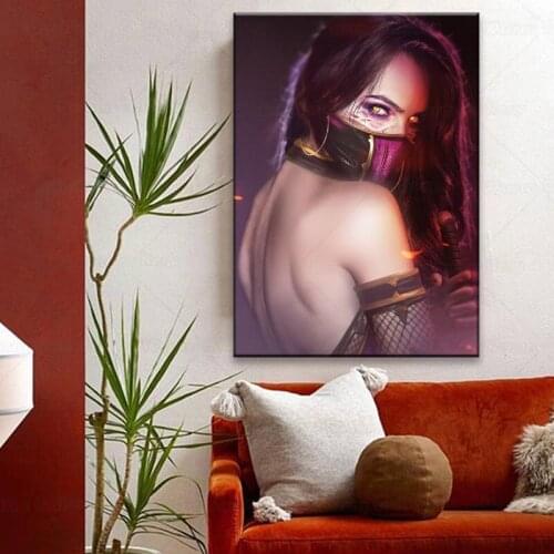 Mortal Kombat Game Figure Posters Art Canvas Painting On The Wall Decorative for Pub Club Casino Wall Decoration