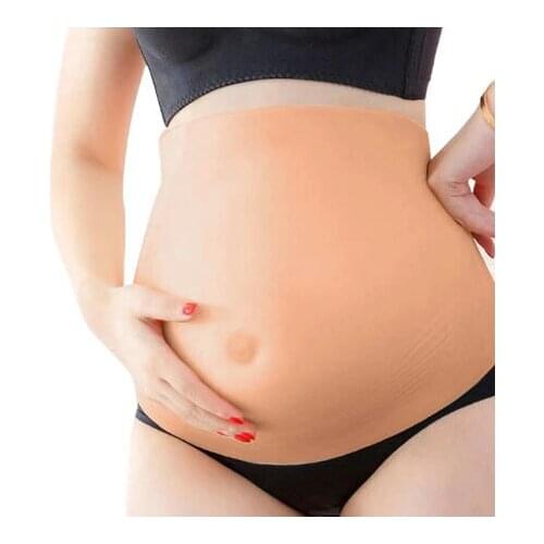 Fake Pregnancy Belly Silicone Artificial Pregnant Tummy Performance Photography Props Crossdresser Shemale Soft Belly Cosplay