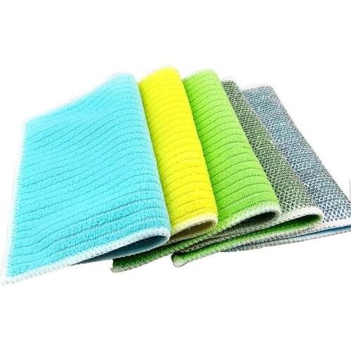 Kitchen Bamboo Fiber Dish Cloth Super Absorbent Cleaning Dish Towel Anti-grease Kitchen Dishcloth Household Cleaning Cloth