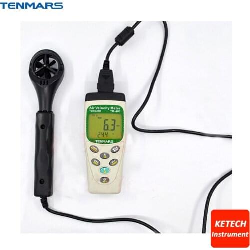 Air Velocity Meter Airspeed Anemoscope Anemometer Tester TENMARS TM-403