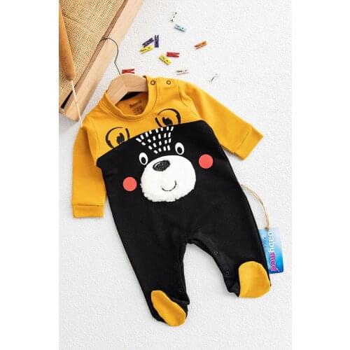 Bear Figured Baby Boy Jumpsuit