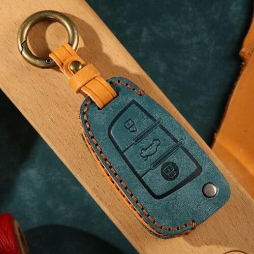 Leather holder shell cover Car Key Case For Audi A1 A3 A4 A5 A6 A7 A8 Q3 Q5 Q7 R8 Allroad C5 C6 TT S3 S5 S6 S4 RS6