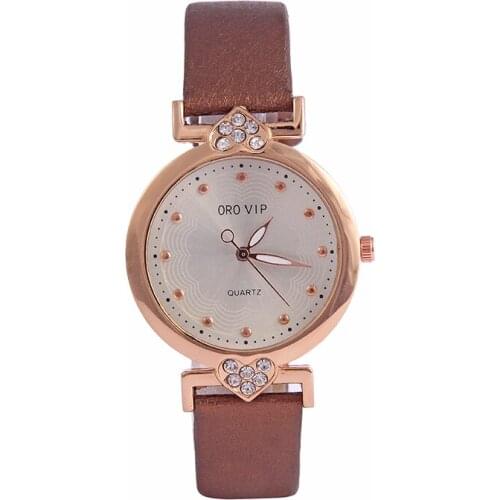 Fashion ladies watch casual simple heart-shaped decorative dial leather strap watch variety of colors womens matching watch