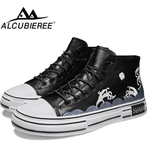 Men Casual Shoes Trend High Top Board Shoes Comfortable Flats Student Shoes Fashion Sneakers Men High Quality Zapatos De Hombre