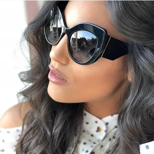 News 2018 for women cat eye sunglasses Oversize shades for women fashion Big Frame Butterfly oculos feminino sunglasses festival