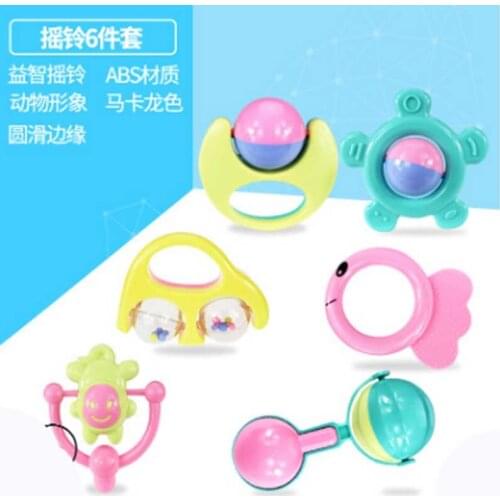 Early Learning Educational Toys 6pcs/set Baby Rattles And Teethers Toys 0-12 Months Educative Baby & Toddler Toys New Years Gift
