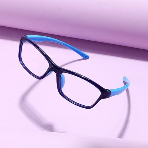 4-8 Years 2020 New Boys And Girls Anti-Blue Light Kid Computerflat Glasses Nylon Elastic Children Transparent Baby UV400