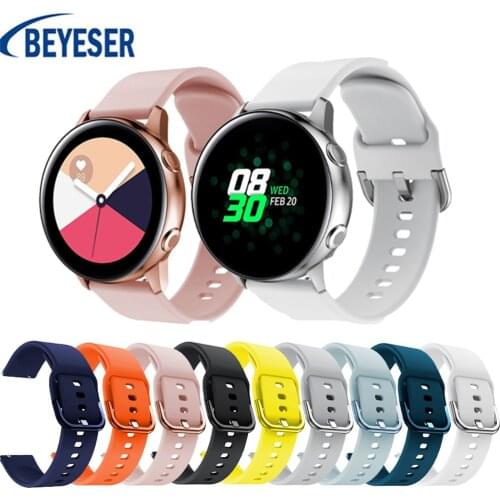 20mm Silicone Original sport watch band For Galaxy watch active smart watch strap For Samsung Galaxy 42mm watch Bracelet strap