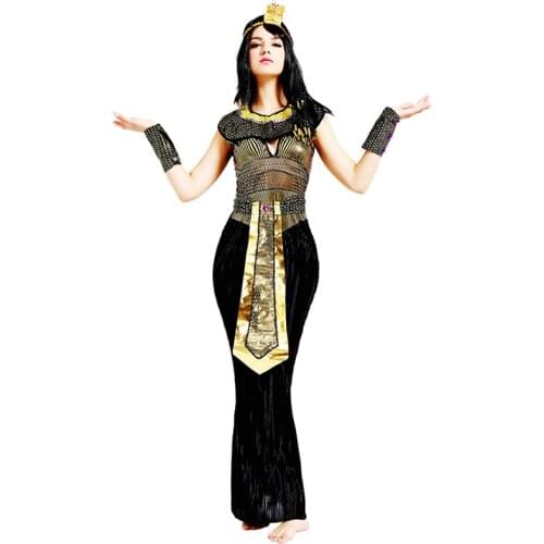 Deluxe Cleopatra Costume Womens Sexy Halloween Cosplay Ancient Egyptian Queen Party Fancy Dress Outfit Costume