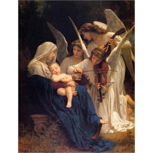 Needlework for embroidery DIY DMC High Quality - Counted Cross Stitch Kits 14 ct Oil painting - La Vierge Aux Anges