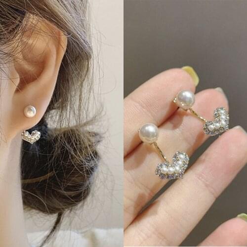 2021 Fashion Heart Drop Earrings For Women Cute Korean Style Wedding Accessories Bridal Jewelry Hot Earrings Wholesale