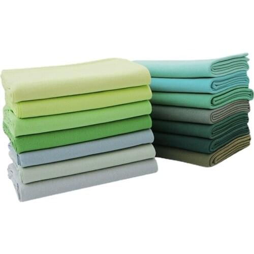 Width 62'' 1x1 Green Series Simple Elastic Rib Pure Cotton Fabric By The Yard For Neckline Cuff Accessories Material