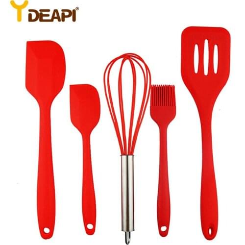YDEAPI Silicone Kitchenware Cooking Utensils Heat Resistant Kitchen Non-Stick Cooking Utensils Baking Tools Kitchen Utensil Set