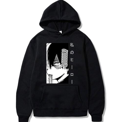 My Hero Academia Anime Sweatshirts Boku No Hero Academia Hoodie Shoto Todoroki Coat Casual Long Sleeve Unisex Homme