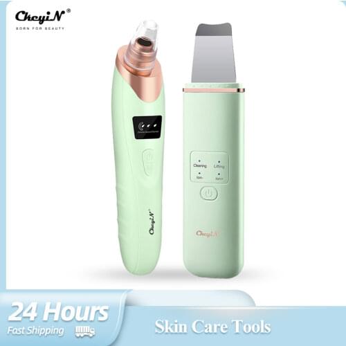 CkeyiN Facial Blackhead Ance Remover Skin Ultrasonic Scrubber Face Lifting Deep Cleansing Exfoliator Nano Mist Sprayer Steamer