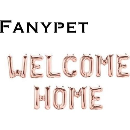 11pcs/lot Rose Gold Welcome Home Letter Foil Balloons Welcome Back to Home Event Party Supliers Inflatable Air Balls Decoration