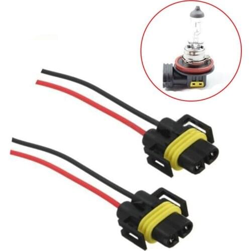 2 pcs H11 H8 Wire Harness Socket Female Adapter for Headlight Fog Light