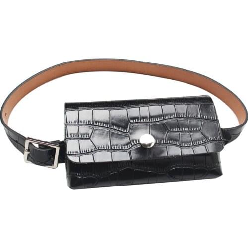 2020 Camel Waist Belt Bags For Women Alligator Pattern PU Waist Packs Chest Fanny Belt Bag Female Phone Pouch Purse Flap Handbag